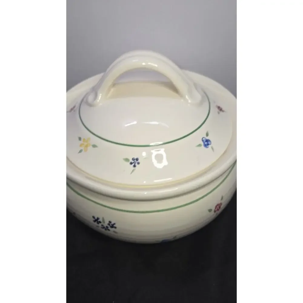 Vintage Pfaltzgraff Vickie Hanson Spectrum 3 Qt Round Covered Casserole Dish Lid